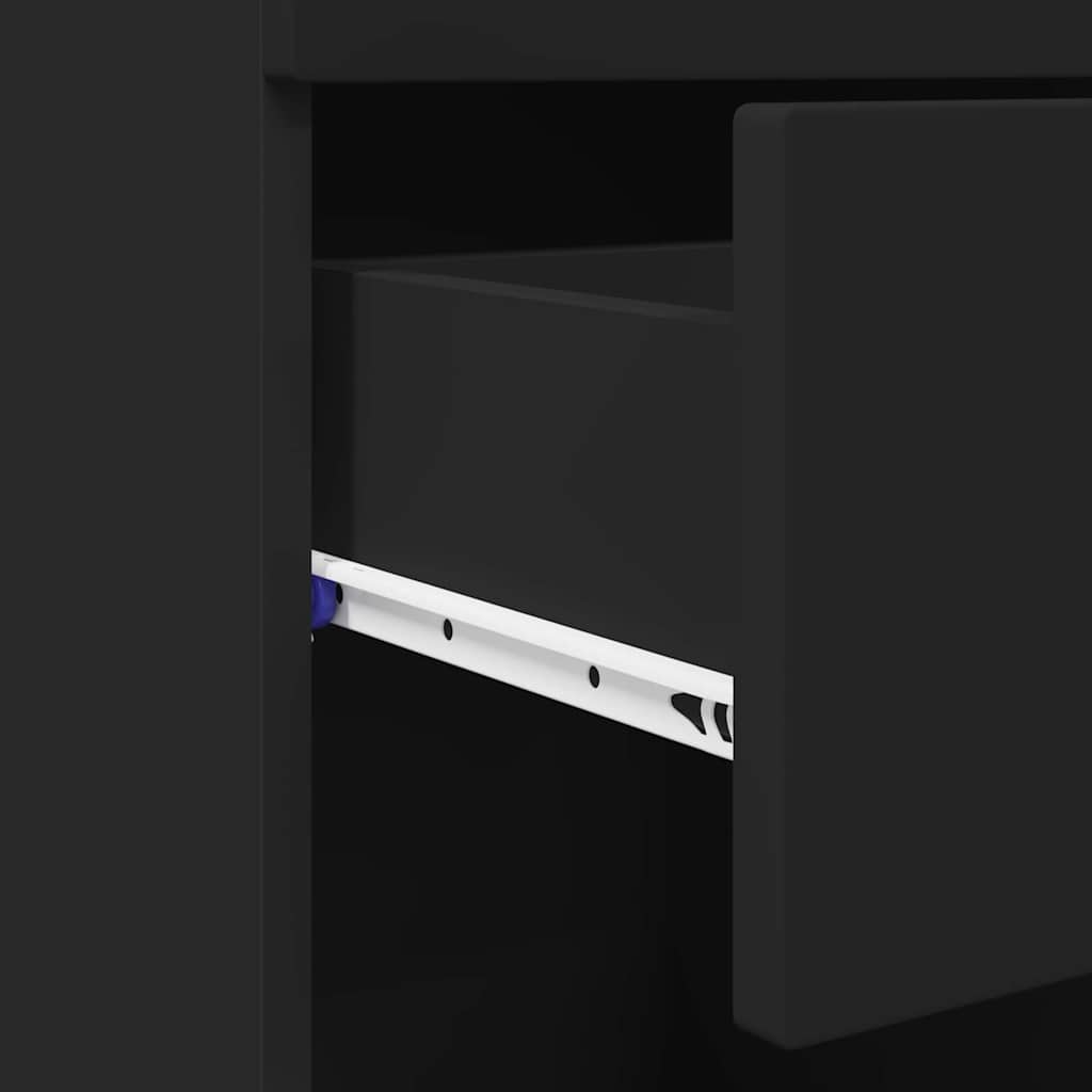 Badezimmer Schrank mit Speicher TULUM Schwarz 37 x 31,5 x 82 cm