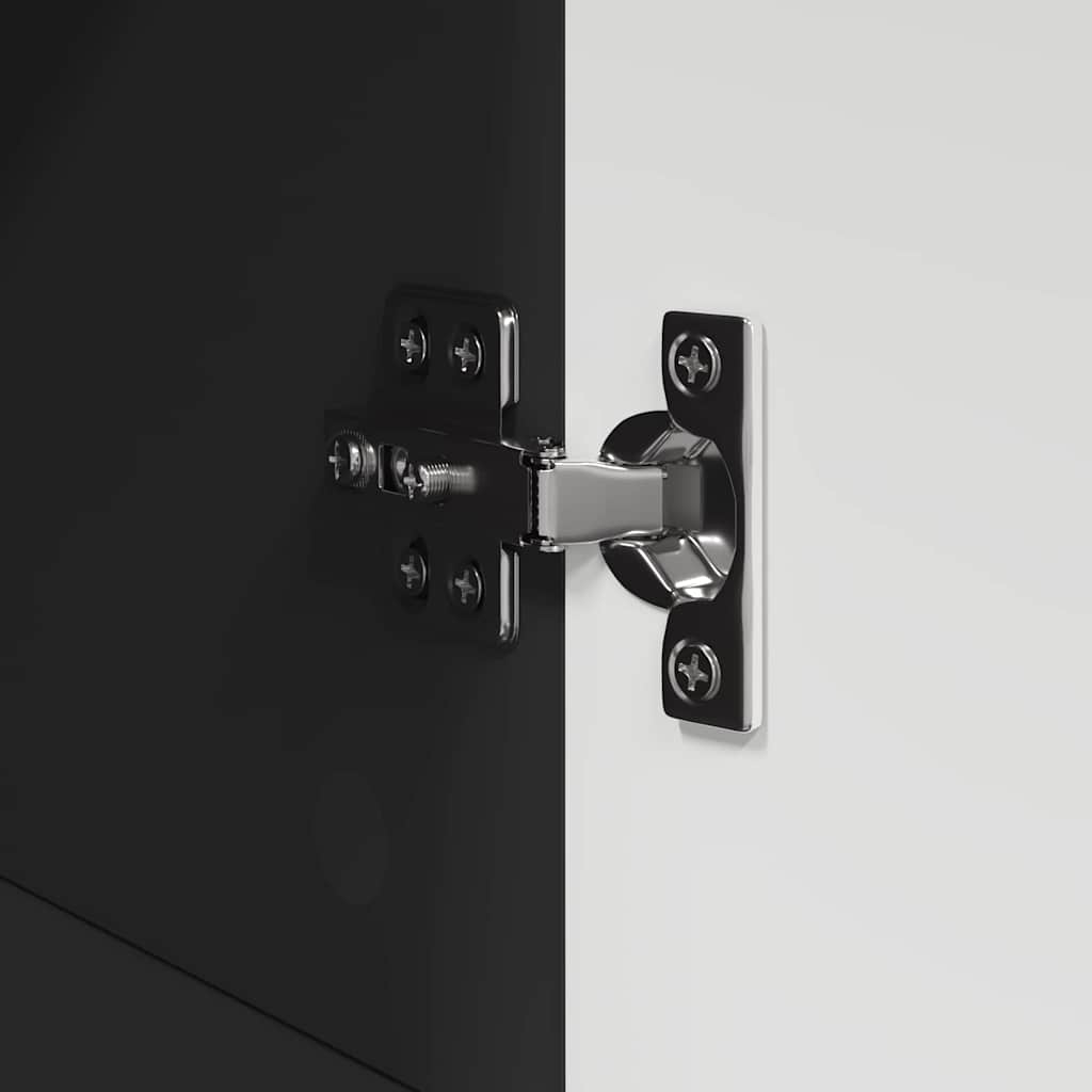 Badezimmer Schrank mit Speicher TULUM Schwarz 37 x 31,5 x 82 cm