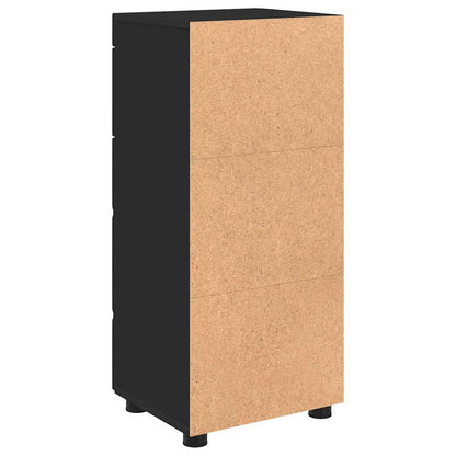 Badezimmer Schrank mit Speicher TULUM Schwarz 37 x 31,5 x 82 cm