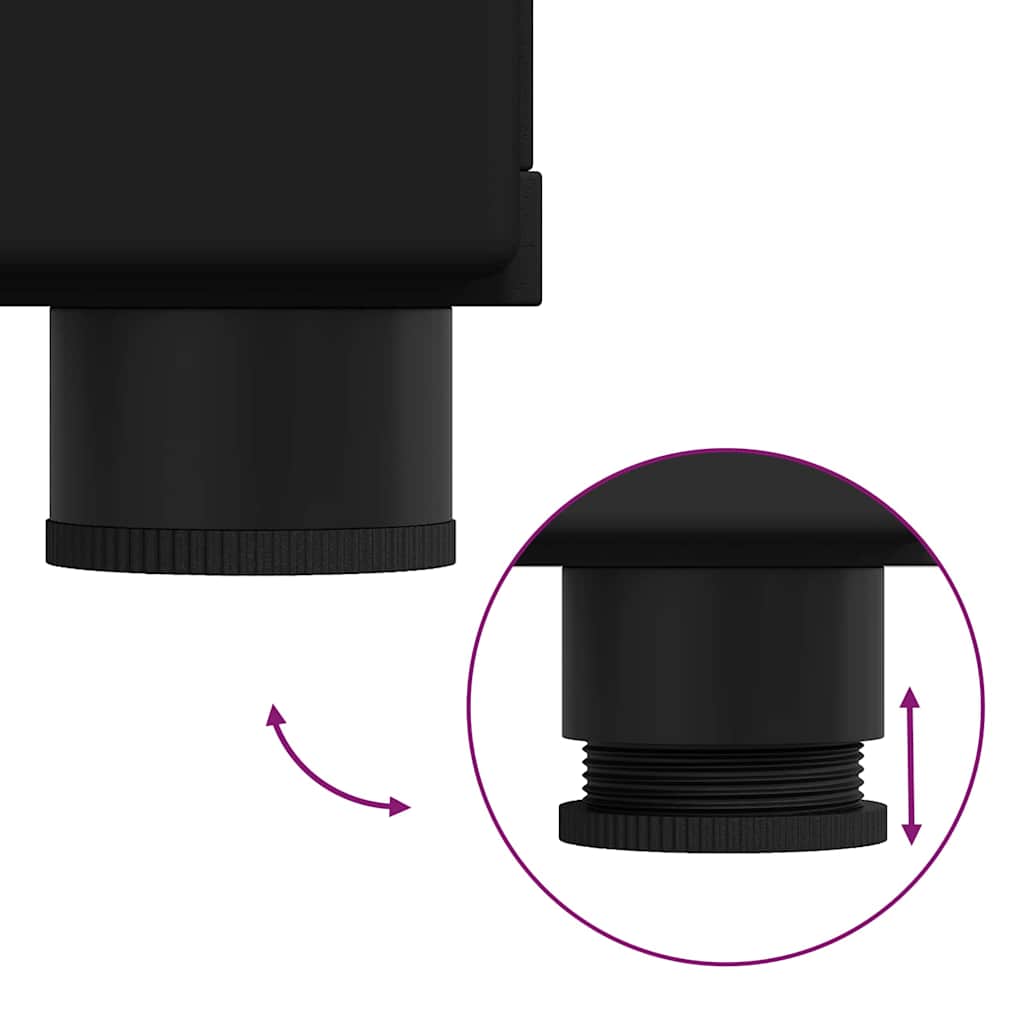 Badezimmer Schrank mit Speicher TULUM Schwarz 37 x 31,5 x 82 cm