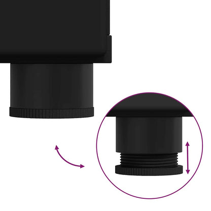 Badezimmer Schrank mit Speicher TULUM Schwarz 37 x 31,5 x 82 cm