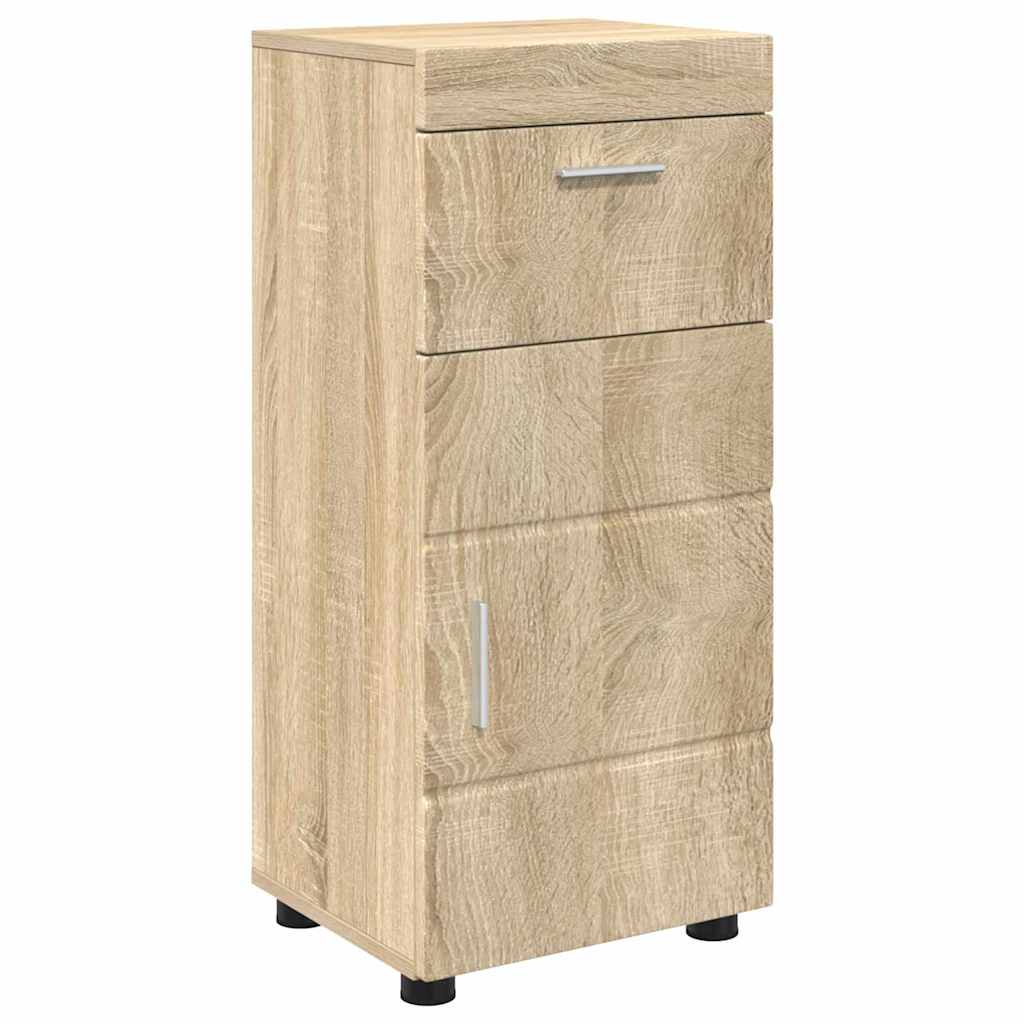 Badezimmer Schrank mit Tür TULUM Sonoma-Eiche 37 x 31,5 x 82 cm