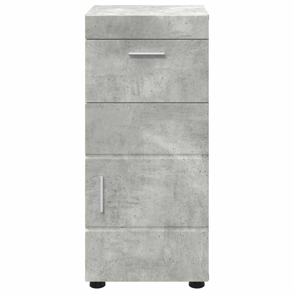 Badezimmer Schrank mit Tür TULUM Betongrau 37 x 31,5 x 82 cm