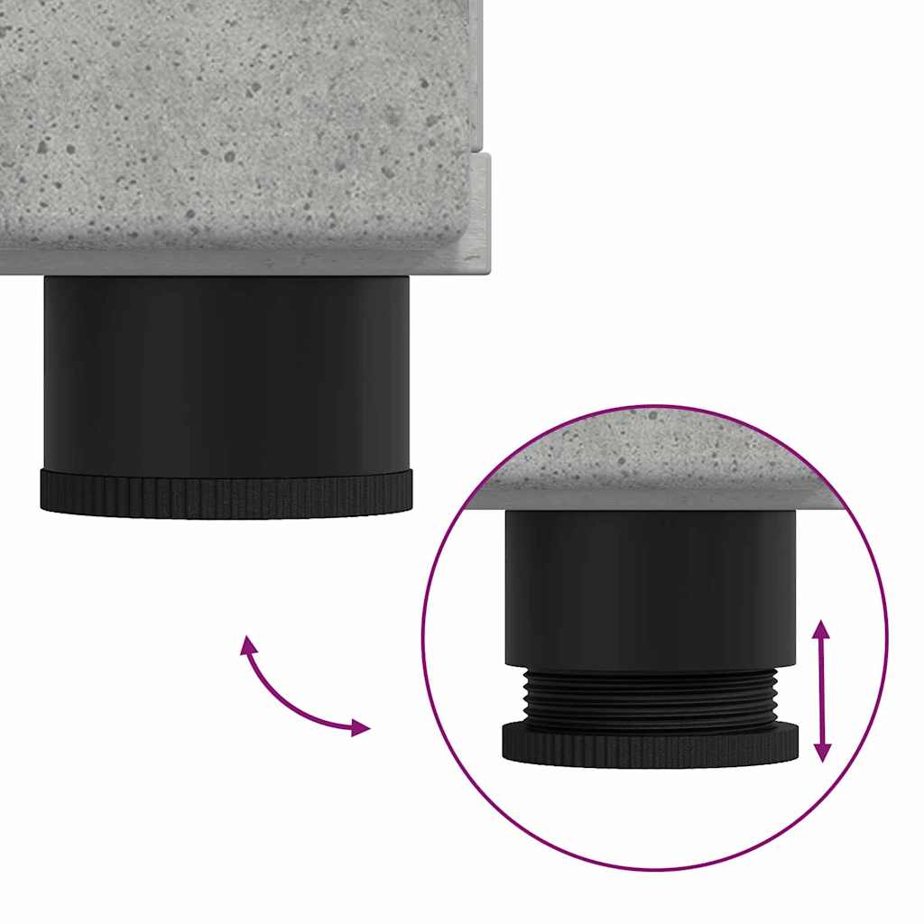 Badezimmer Schrank mit Tür TULUM Betongrau 37 x 31,5 x 82 cm