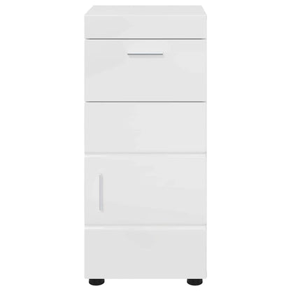 Badezimmer Schrank TULUM Hochglanz-Weiß 37 x 31,5 x 82 cm