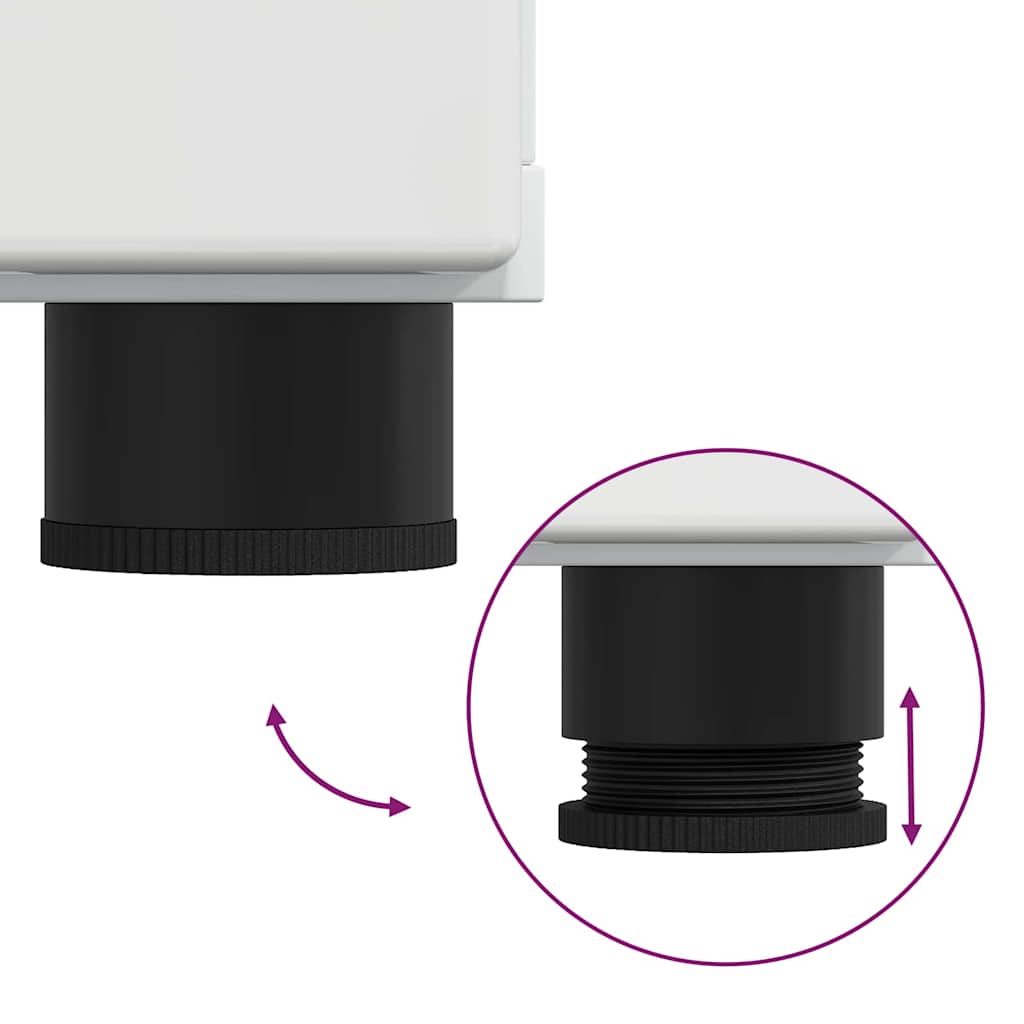 Badezimmer Schrank TULUM Hochglanz-Weiß 37 x 31,5 x 82 cm