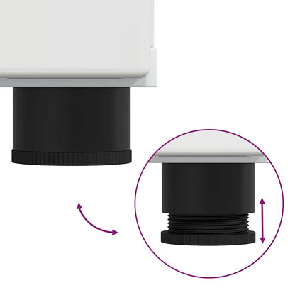 Badezimmer Schrank TULUM Hochglanz-Weiß 37 x 31,5 x 82 cm