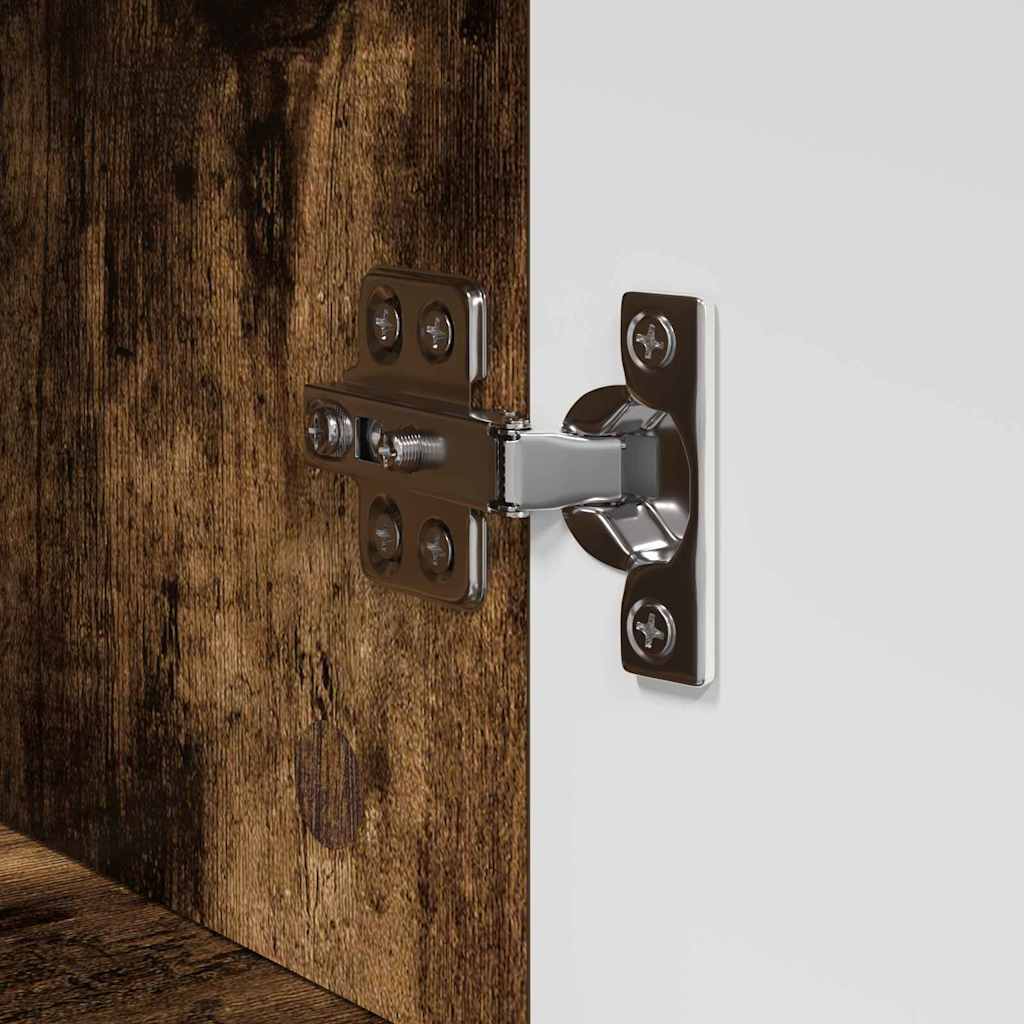 Badezimmer Schrank mit Tür TULUM Räuchereiche 37 x 31,5 x 82 cm