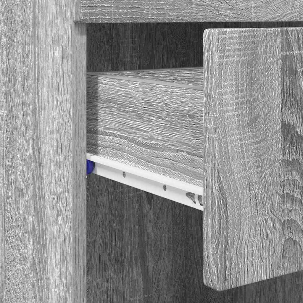 Badezimmer Schrank mit Tür TULUM Grau Sonoma 37 x 31,5 x 82 cm