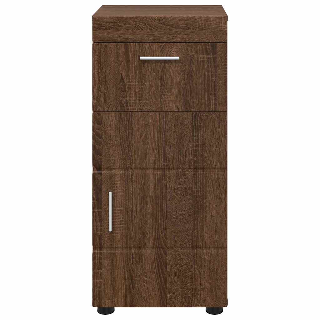 Badezimmer Schrank TULUM Braun Eichen-Optik 37 x 31,5 x 82 cm