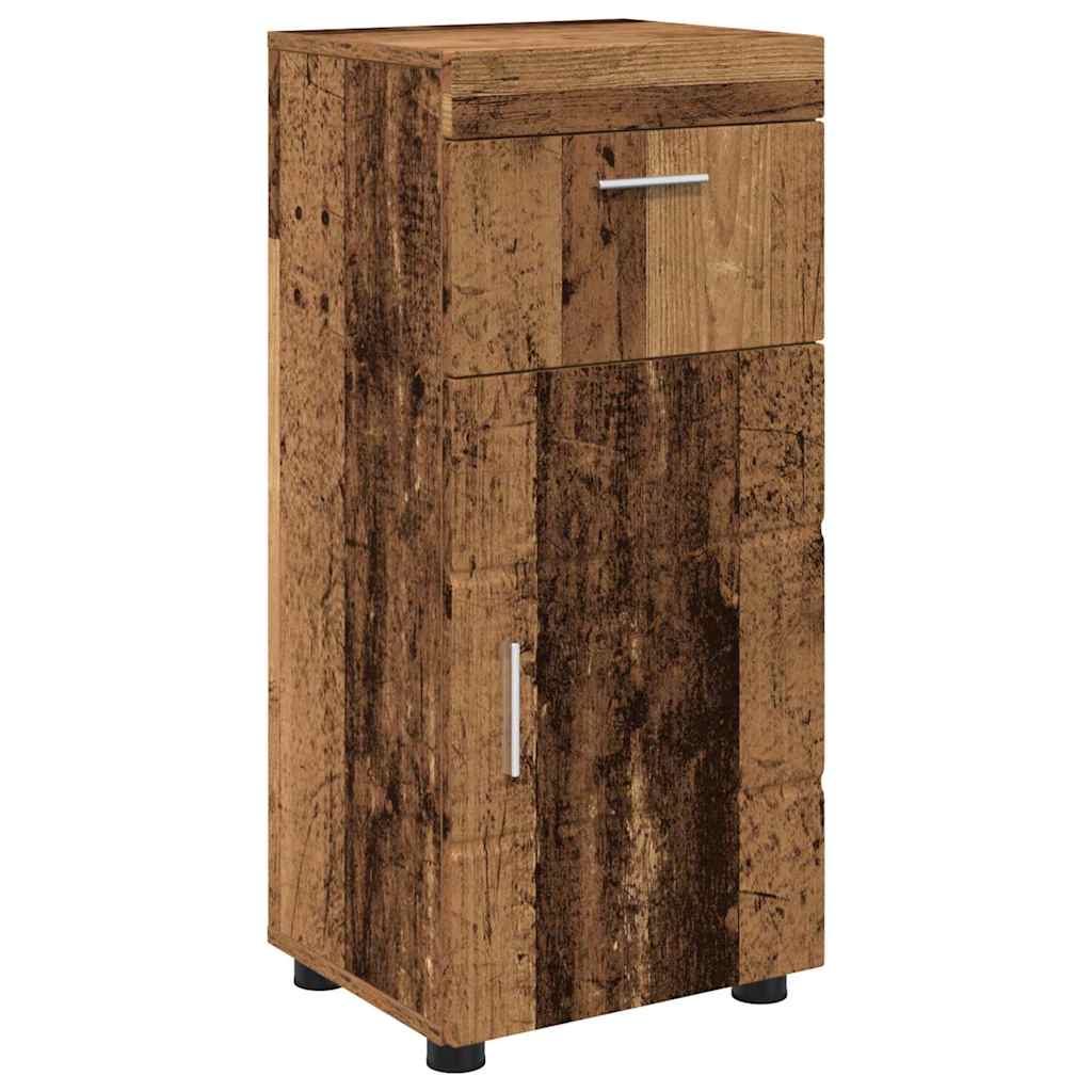 Badezimmer Schrank mit Speicher TULUM Altholz 37 x 31,5 x 82 cm