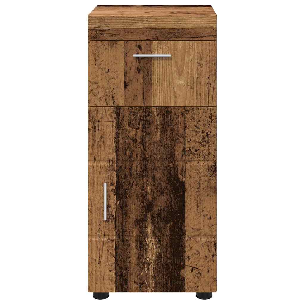 Badezimmer Schrank mit Speicher TULUM Altholz 37 x 31,5 x 82 cm