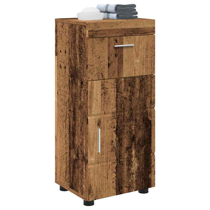 Badezimmer Schrank mit Speicher TULUM Altholz 37 x 31,5 x 82 cm