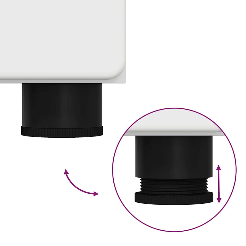 Badezimmer Schrank TULUM Weiß 37 x 31,5 x 203 cm Holzwerkstoff