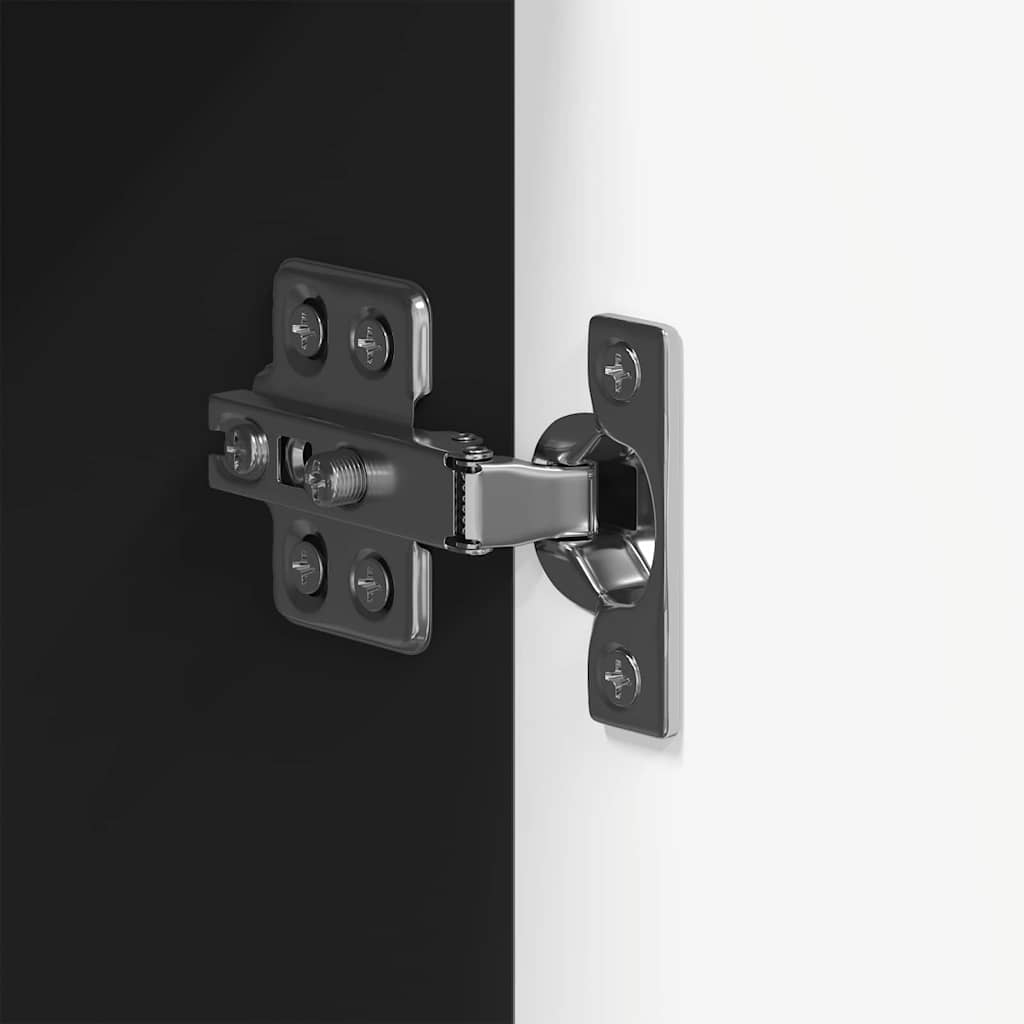 Badezimmer Schrank mit Tür TULUM Schwarz 37 x 31,5 x 203 cm