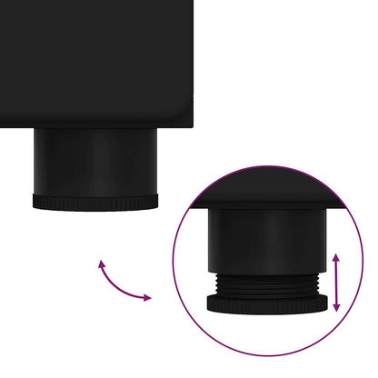 Badezimmer Schrank mit Tür TULUM Schwarz 37 x 31,5 x 203 cm