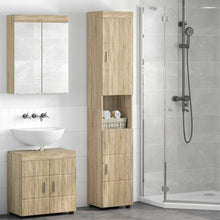 Badezimmer Schrank TULUM Sonoma-Eiche 37 x 31,5 x 203 cm