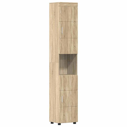 Badezimmer Schrank TULUM Sonoma-Eiche 37 x 31,5 x 203 cm
