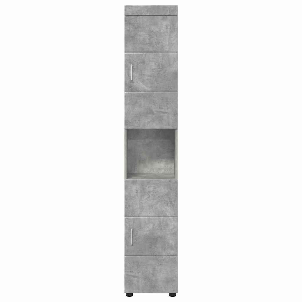 Badezimmer Schrank mit Tür TULUM Betongrau 37 x 31,5 x 203 cm
