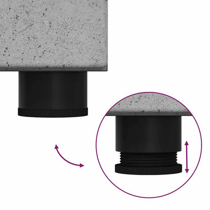 Badezimmer Schrank mit Tür TULUM Betongrau 37 x 31,5 x 203 cm