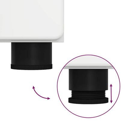 Badezimmer Schrank TULUM Hochglanz-Weiß 37 x 31,5 x 203 cm