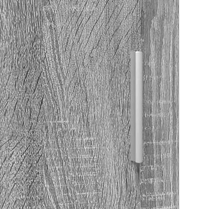 Badezimmer Schrank mit Tür TULUM Grau Sonoma 37 x 31,5 x 203 cm