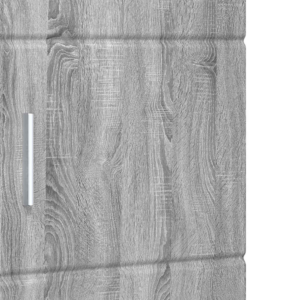 Badezimmer Schrank mit Tür TULUM Grau Sonoma 37 x 31,5 x 203 cm