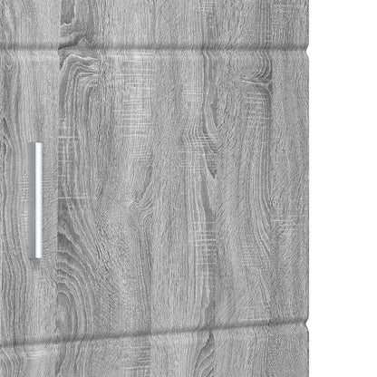 Badezimmer Schrank mit Tür TULUM Grau Sonoma 37 x 31,5 x 203 cm