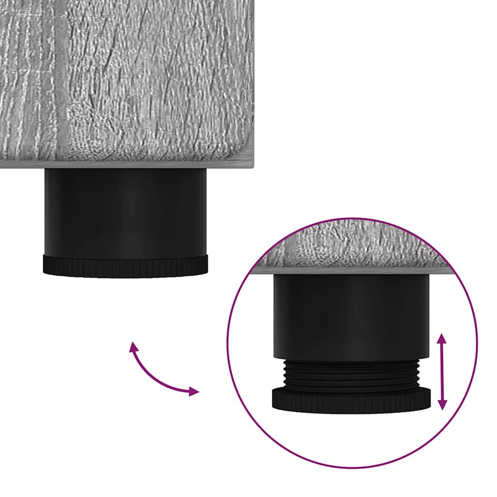 Badezimmer Schrank mit Tür TULUM Grau Sonoma 37 x 31,5 x 203 cm