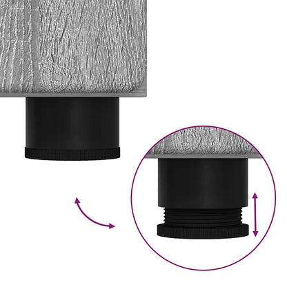 Badezimmer Schrank mit Tür TULUM Grau Sonoma 37 x 31,5 x 203 cm