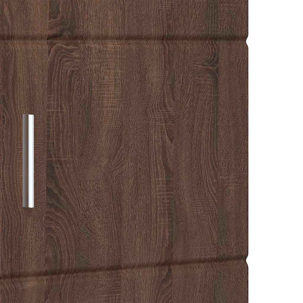 Badezimmer Schrank TULUM Braun Eichen-Optik 37 x 31,5 x 203 cm