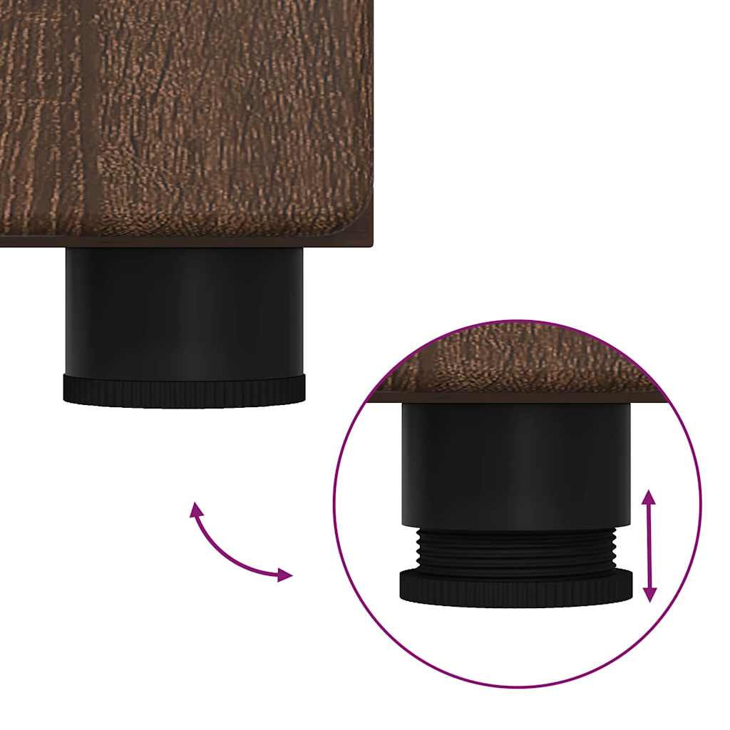 Badezimmer Schrank TULUM Braun Eichen-Optik 37 x 31,5 x 203 cm