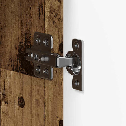 Badezimmer Schrank mit Tür TULUM Altholz 37 x 31,5 x 203 cm