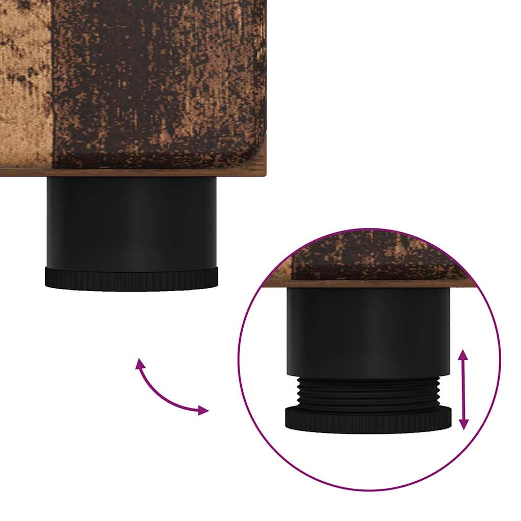 Badezimmer Schrank mit Tür TULUM Altholz 37 x 31,5 x 203 cm