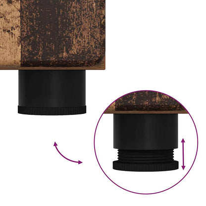 Badezimmer Schrank mit Tür TULUM Altholz 37 x 31,5 x 203 cm