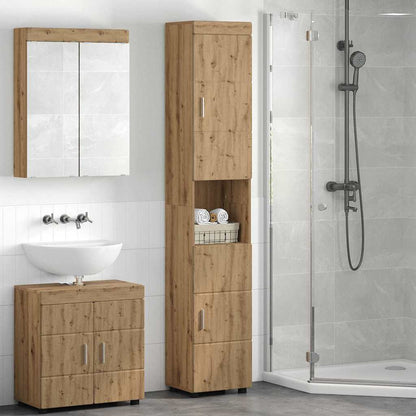 Badezimmer Schrank TULUM Artisan-Eiche 37 x 31,5 x 203 cm