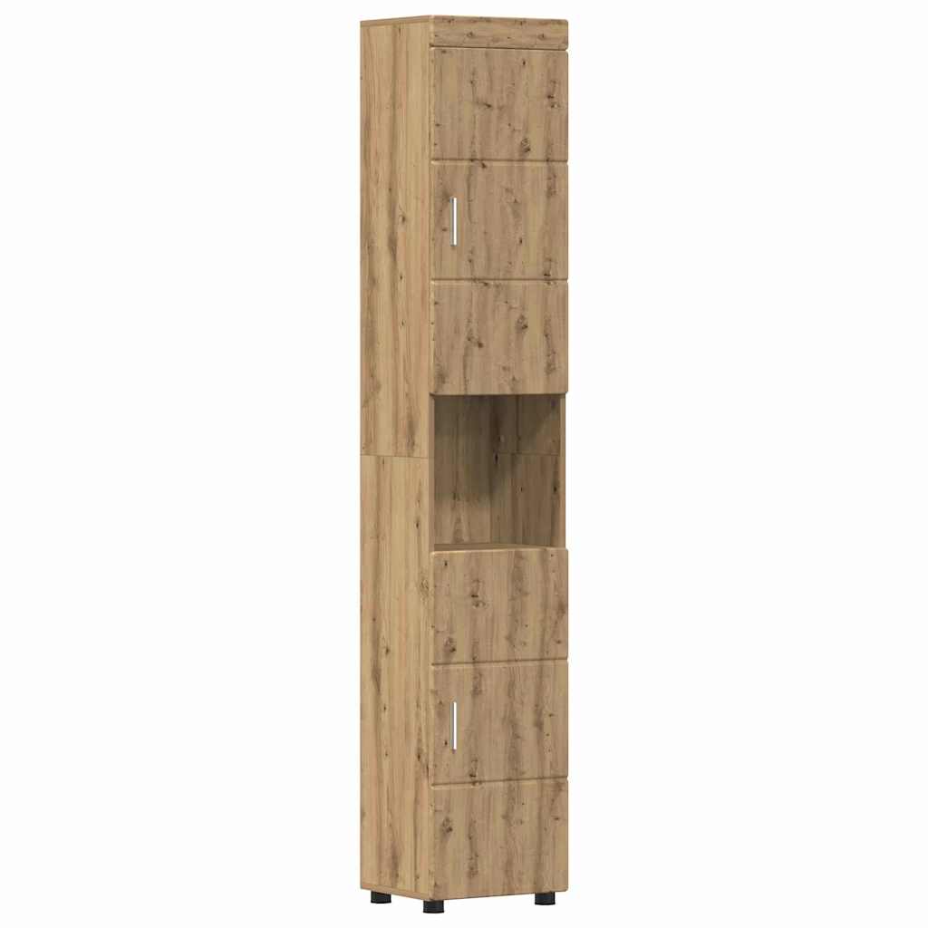 Badezimmer Schrank TULUM Artisan-Eiche 37 x 31,5 x 203 cm