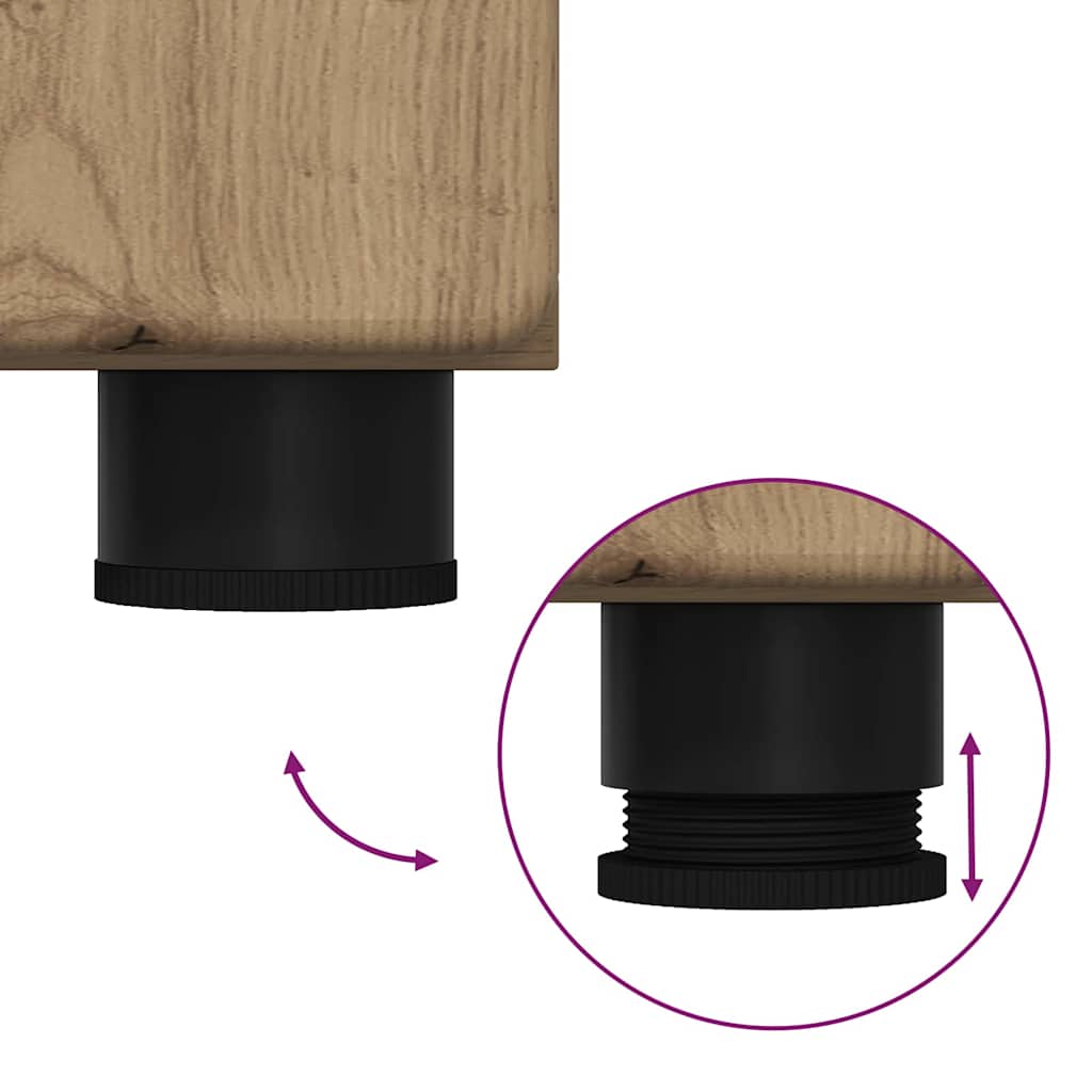 Badezimmer Schrank TULUM Artisan-Eiche 37 x 31,5 x 203 cm