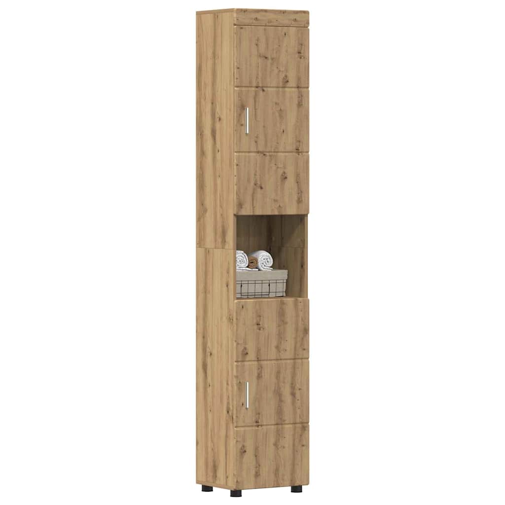 Badezimmer Schrank TULUM Artisan-Eiche 37 x 31,5 x 203 cm