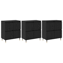 Sideboards 3 pcs Schwarz Eichen-Optik 180 x 35 x 70 cm