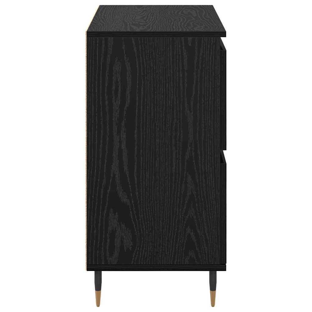 Sideboards 3 pcs Schwarz Eichen-Optik 180 x 35 x 70 cm