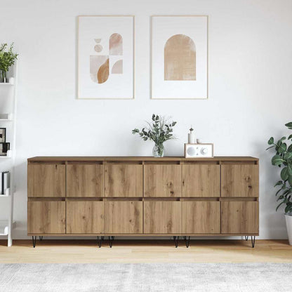 Sideboards 3 pcs Artisan-Eiche 180 x 35 x 70 cm Holzwerkstoff