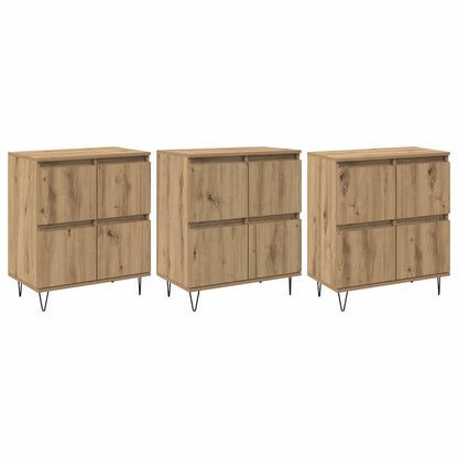 Sideboards 3 pcs Artisan-Eiche 180 x 35 x 70 cm Holzwerkstoff
