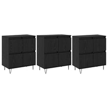 Sideboards 3 pcs Schwarz Eichen-Optik 180 x 35 x 70 cm