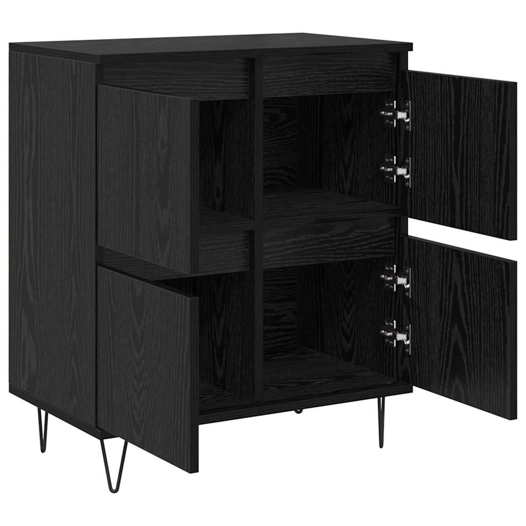 Sideboards 3 pcs Schwarz Eichen-Optik 180 x 35 x 70 cm