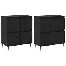 Sideboards 2 pcs Schwarz Eichen-Optik 120 x 35 x 70 cm