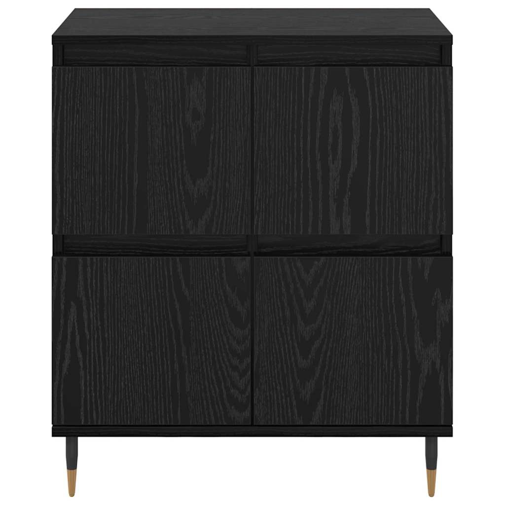 Sideboards 2 pcs Schwarz Eichen-Optik 120 x 35 x 70 cm