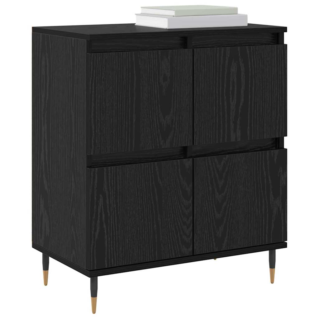 Sideboards 2 pcs Schwarz Eichen-Optik 120 x 35 x 70 cm