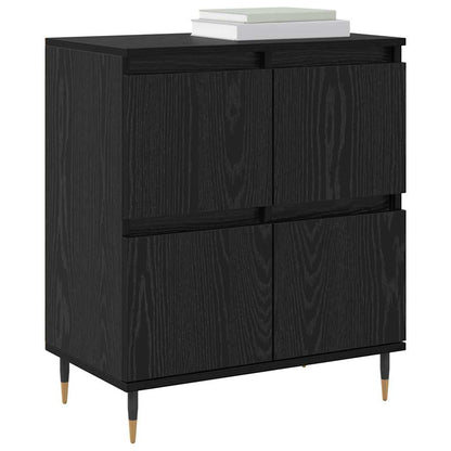Sideboards 2 pcs Schwarz Eichen-Optik 120 x 35 x 70 cm