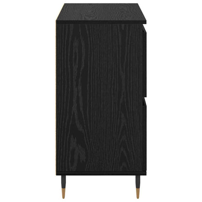 Sideboards 2 pcs Schwarz Eichen-Optik 120 x 35 x 70 cm